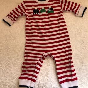 9 month striped Christmas pajamas